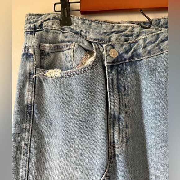 Zara TRF LONG DENIM SKIRT Size L - Picture 5 of 8